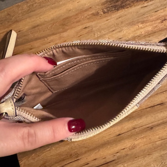 Coach Signature Zip Wristlet in Neutral Beige - Picture 3 of 3